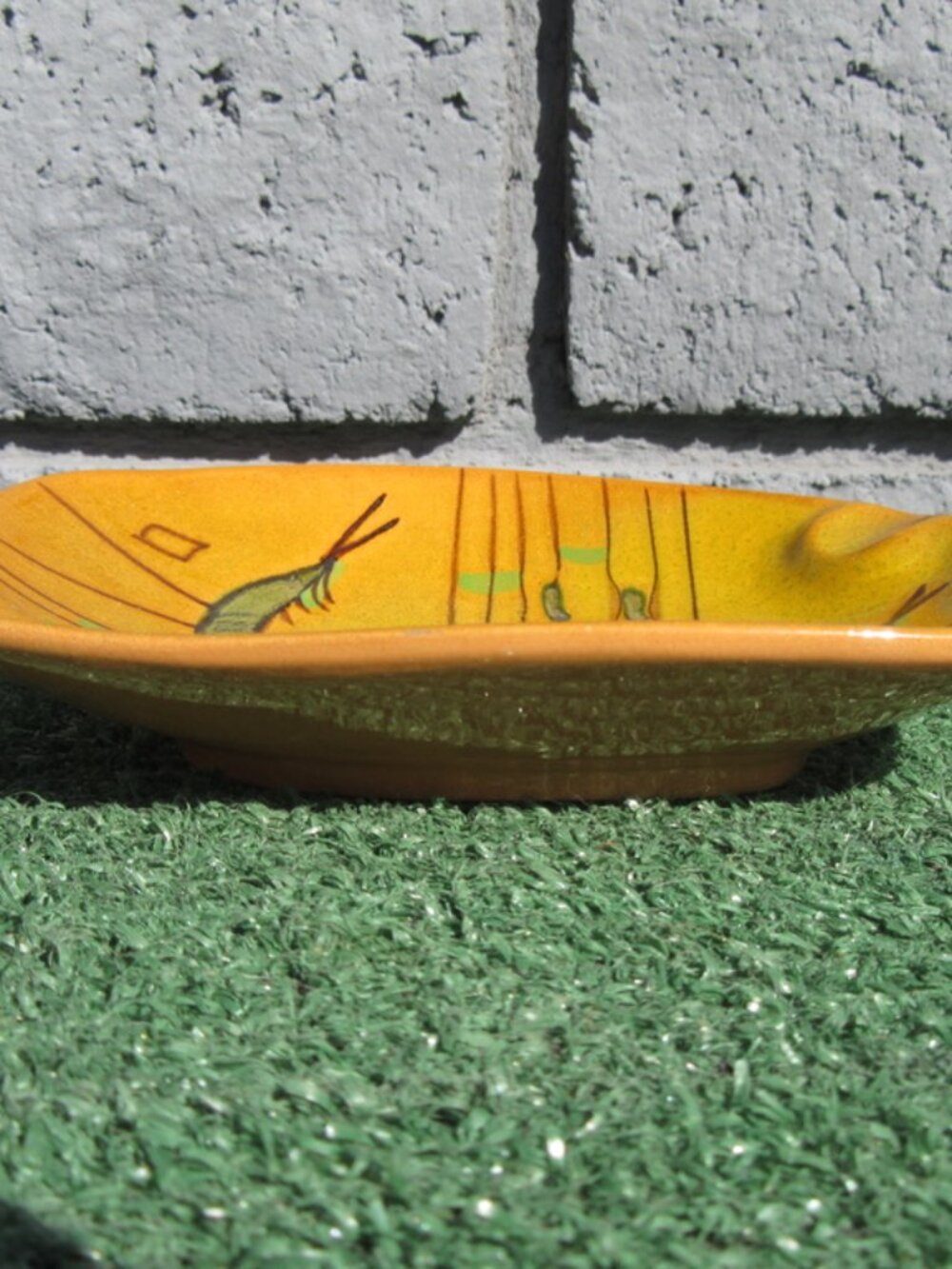 Vintage MCM Glazed Ceramic Ashtray Dish Made In Italy R-23 - Picture 3 of 7